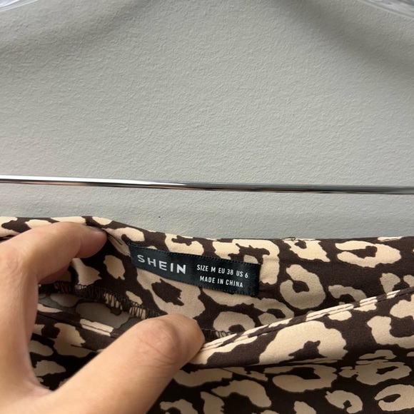 Shein Brown Leopard Midi Skirts - Picture 3 of 4